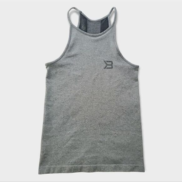 Better Bodies Sugar Hill Halter Gray Tank Top - Picture 1 of 4